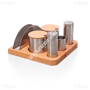 KISMET METAL BAHARATLIKLI VE TUZLUK PEÇETELİKLİ TAKIMI 6 LI