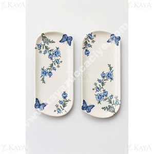 ALİNA HOME DALGALI KÜÇÜK OVAL KELEBEK KAYIK KOBALT 22 CM 1*12