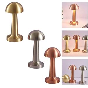 KRD MASA LAMBASI CHİESA METAL LED MANTAR MODEL 1*50