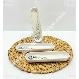 ALİNA HOME KARAGÜL OVAL ZEYTİNLİK 23X6,5 CM 1*32