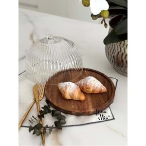 LUCA MİA KEK FANUSU BREEZE CAM KAPAKLI 1*6