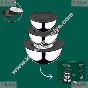 LİNES MİX UP 9 PARÇA ÇELİK KARIŞTIRMA SETİ 1.3-2.5-4.6 L 1*6