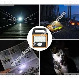 ZMAX LAMBA LEDLİ GÜNEŞ ENERJİLİ TAŞINABİLİR 4 KADEMELİ FENER 1*24