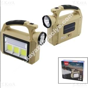 ZMAX LAMBA LEDLİ GÜNEŞ ENERJİLİ TAŞINABİLİR 3 KADEMELİ FENER 1*24