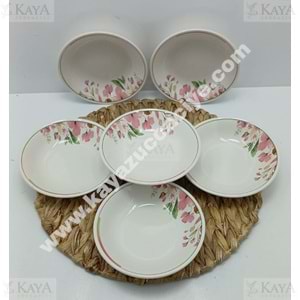 ALİNA HOME PEMBE MAGNOLYA KÜÇÜK YEMEK TABAĞI 17 CM 1*18