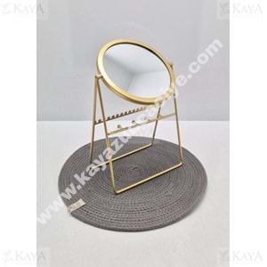 MLN AYNA KÜÇÜK BOY YUVARLAK SİYAH VE GOLD 1*24