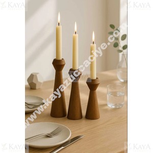 MLN ŞAMDAN VİENA BEYAZ VE KAHVERENGİ 3 LÜ 1*1