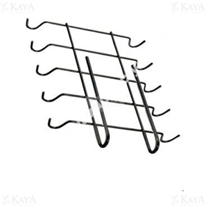 NİL METAL ASKILIK DOLAP İÇİ FİNCAN ASKILIĞI 10 KANCALI SİYAH 1*24