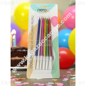 NEROX DOĞUM GÜNÜ VE KUTLAMA MUMU 6 LI 1*24