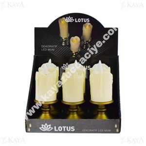 BZD LOTUS MUM DEKORATİF LED MUM 1*6