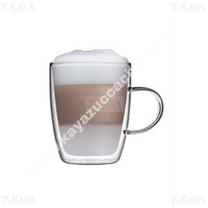 PAŞABAHÇE CAM KUPA KULPLU CİDARLI 330 CC BOROSİLİKAT 1*24