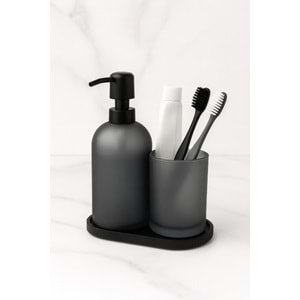 BZD IVORY CAM STANDLI 2 Lİ SIVI SABUNLUK SETİ 500 ML 1*24