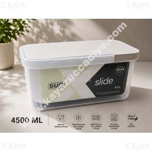 SUN SAKLAMA KABI SÜRGÜLÜ KAPAK 4500 ML 1*12