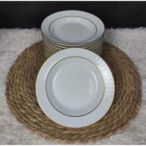 GÜRAL PORSELEN SEDEF 17 CM ÇUKUR TABAK MAT YALDIZ 1*12
