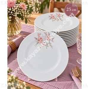 GÜRAL PORSELEN SEDEF 25 CM DÜZ TABAK 1*12