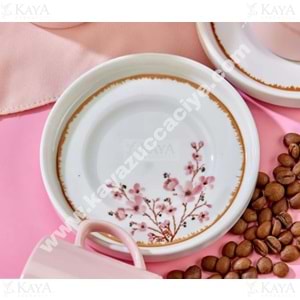 ALİNA HOME PEMBE SAKURA DİK ÇAY TABAĞI 1*40