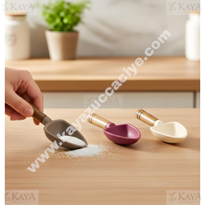 BZD IVORY AKASYA SAPLI ÖLÇEK KAŞIĞI SİLİKON MİNİ 1*24