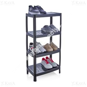 SEV PLS. AYAKKABILIK JUMBO 4 KATLI SİYAH 1*6