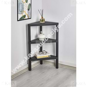 SEV MODULAR ÜÇGEN RAF ÜNİTESİ 3 KATLI SİYAH 1*8