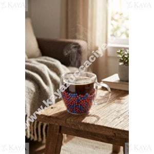 SVR CİDARLI BONCUKLU CAM BARDAK 250 ML 1*100