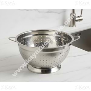 BZD IVORY SÜZGEÇ ÇELİK DERİN KULPLU AYAKLI 24 CM 1*60