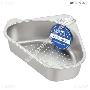 BZD IVORY ÇELİK KÖŞELİ EVYE SÜZGEÇ 1*160