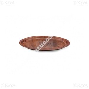 TRİA KRAFT TEPSİ 43 CM KAYMAZ YUVARLAK KESTANE MAT TEPSİ 1*25