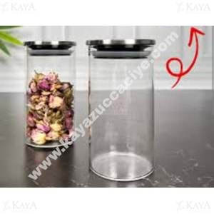 TUTKU BOROSİLİKAT CAM KAVANOZ 1350 ML YUVARLAK 1*12