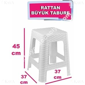 TUFFEX TABURE RADDAN BEYAZ BÜYÜK BOY