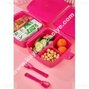 TUFFEX BESLENME KABI KAŞIKLI BÖLMELİ PRENSES LUNCH BOX 1*36