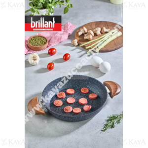 BRİLLANT SAHAN ÇİFT KULPLU TAVA ALPHA GRANİT 20 CM 1*12