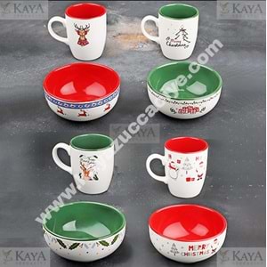 KERAMİKA KUPA PORSELEN BULUT 2 Lİ KUPA&KASE 1*6