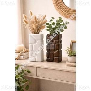 EGE SERAMİK VAZO DİKDÖRTGEN 1 NO 24 CM 1*12