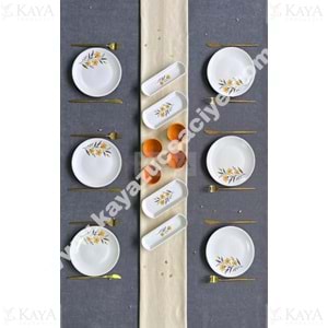 ALİNA HOME 14 PARÇA YUVARLAK YELLOW MODEL KAHVALTI SETİ 1*1