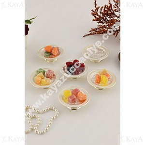 CNM PRES LOKUMLUK PERA YUVARLAK MAKARON 8x2,5 CM GÜMÜŞ DESENLİ