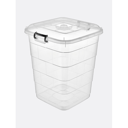BURSEV TETRİS KARE BAKLİYAT KOVA 55 LT. ŞEFFAF 1*10