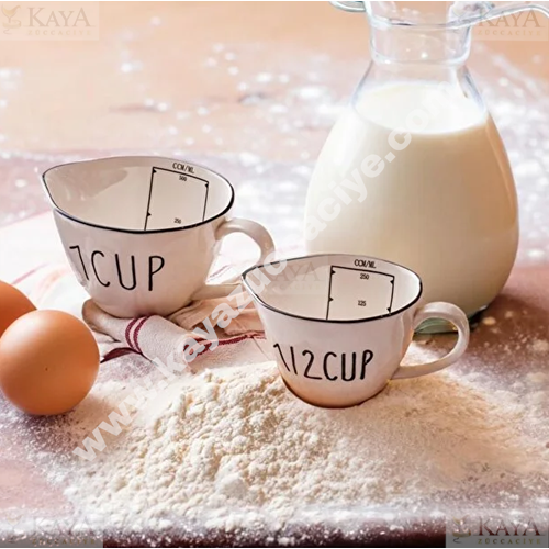 EGE SERAMİK ÖLÇÜ KABI 250 VE 500 ML 1*18