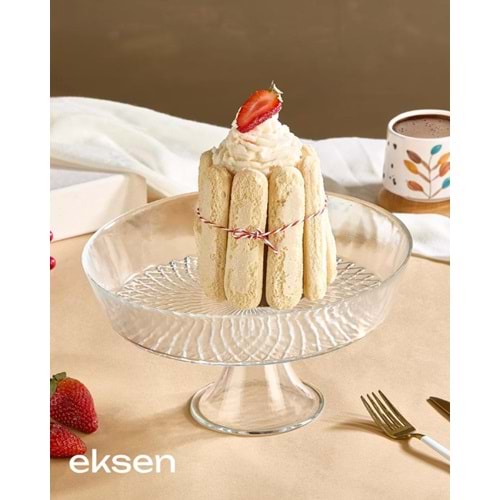 ALN EKS CAM AYAKLI SALATA KASESİ 25 CM 1*12