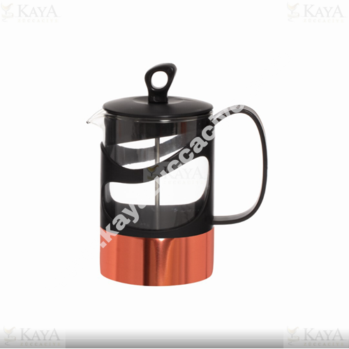 HEREVİN FRENCH PRESS CAM BAKIR DESENLİ 600 ML 1*10