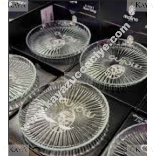 AKGÜL DİK KENARLI RİVA 14 CM 6 LI CAM TABAK 1*12