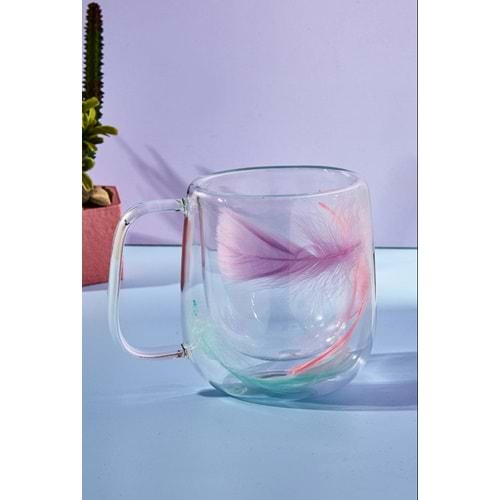 PEROTTİ DOUBLE FEATHER CİDARLI KUPA 200 ML KARE 1*12