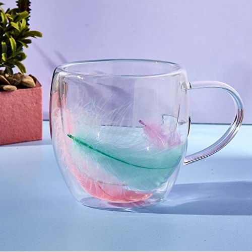 PEROTTİ DOUBLE FEATHER CİDARLI KUPA 250 ML OVAL 1*12