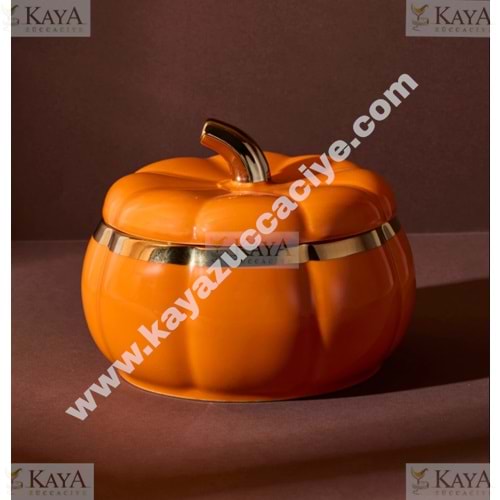 PEROTTİ PORSELEN BALKABAK KAPAKLI SAKLAMA KABI LARGE 1*8