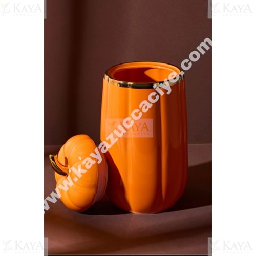 PEROTTİ PORSELEN BALKABAK KAPAKLI KAVANOZ 28 CM XLARGE 1*8