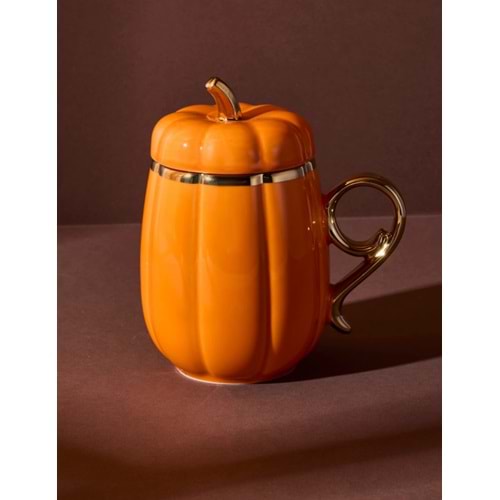 PEROTTİ PORSELEN BALKABAK KAPAKLI PORSLEN KUPA 1*6