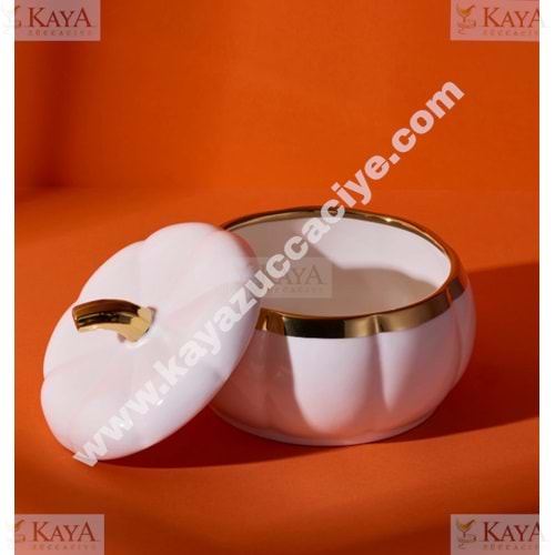 PEROTTİ PORSELEN KABAK KAPAKLI SAKLAMA KABI LARGE 1*18