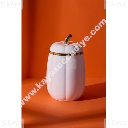 PEROTTİ PORSELEN KABAK KAPAKLI KAVANOZ 18 CM MEDİUM 1*8