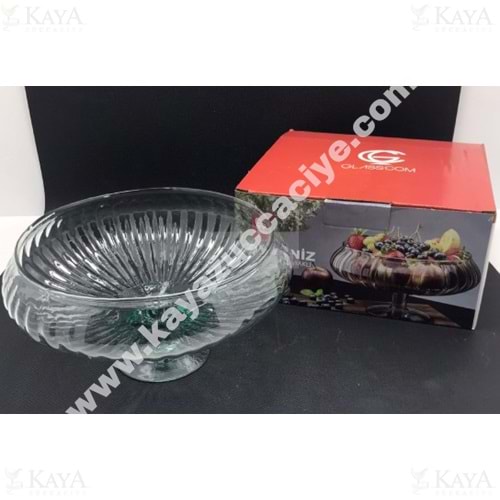 GLASSCOM AKDENİZ LORA AYAKLI MEYVELİK 24 CM BASIK 1*4