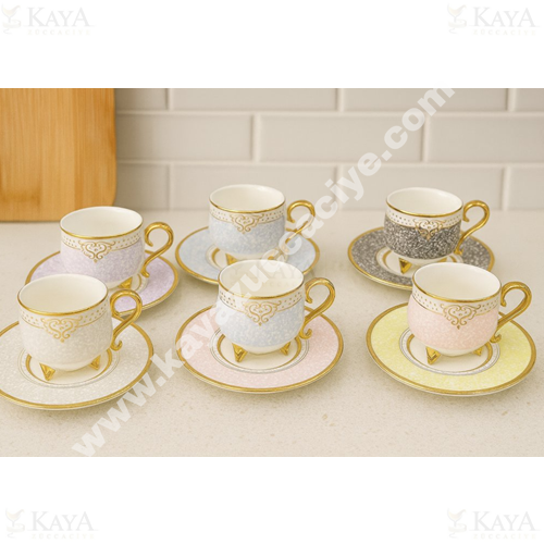 MTR PORSELEN KAHVE FİNCAN TAKIMI 6 LI 1*12