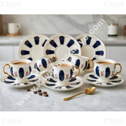 MTR PORSELEN KAHVE FİNCAN TAKIMI 6 LI 1*12